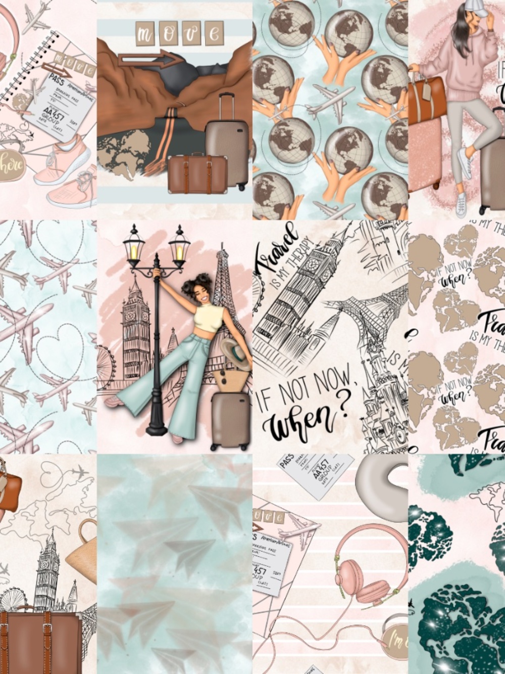 Travel Wall Collage 4x6 Prints